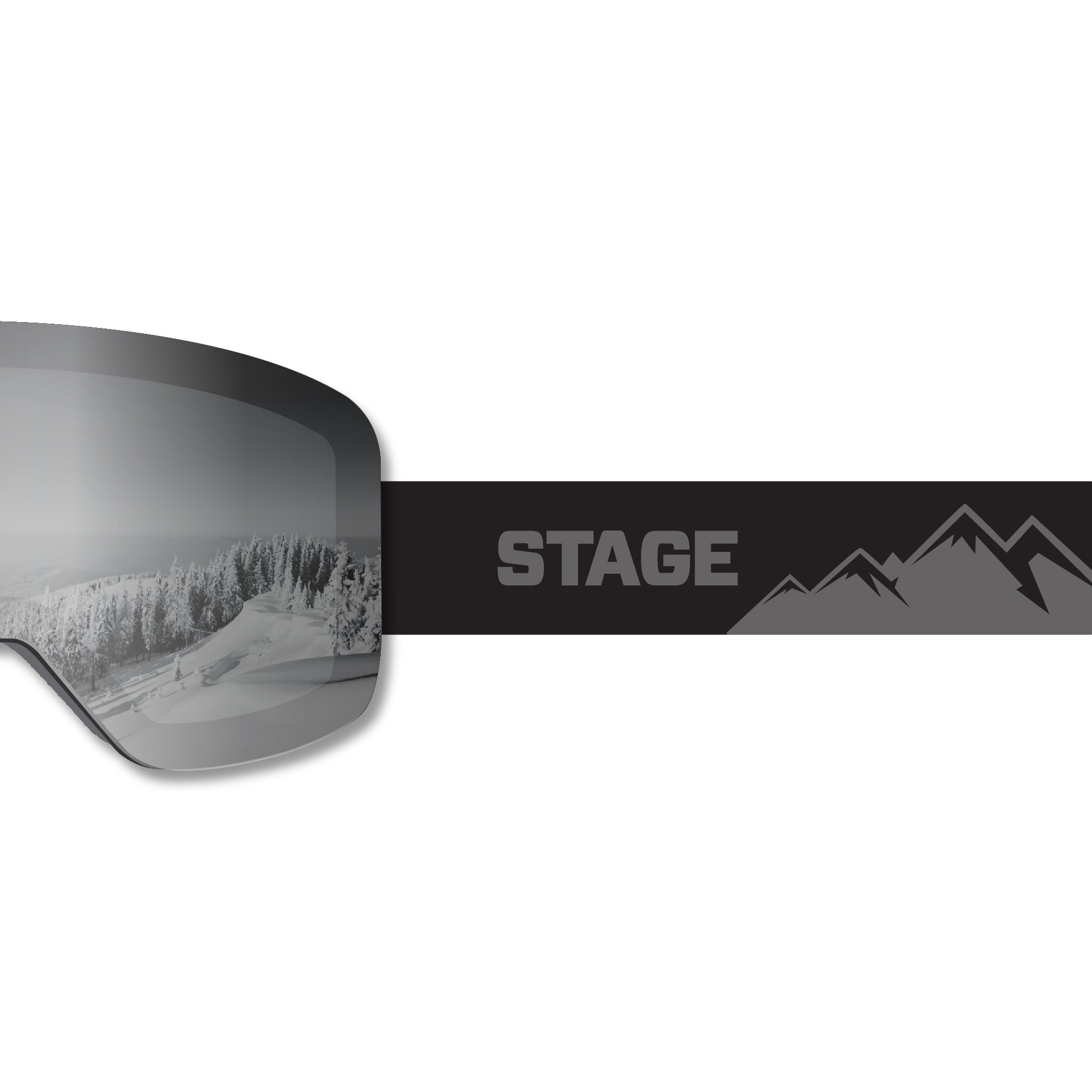 Frameless Prop Ski Goggle - Mirror Chrome Smoke Lens