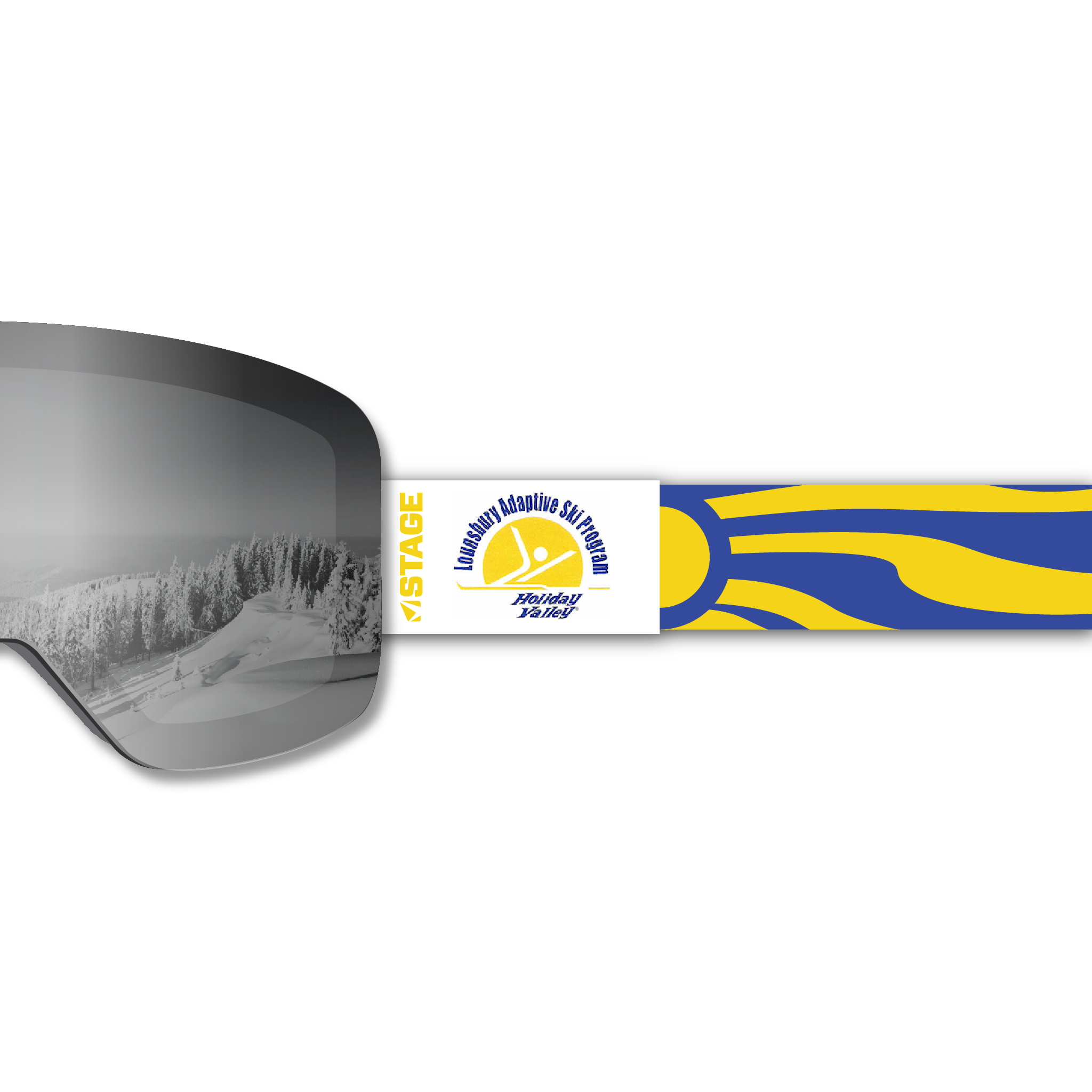 Lounsbury Adaptive Ski Program Frameless Prop Ski Goggle - Mirror Chrome Smoke Lens