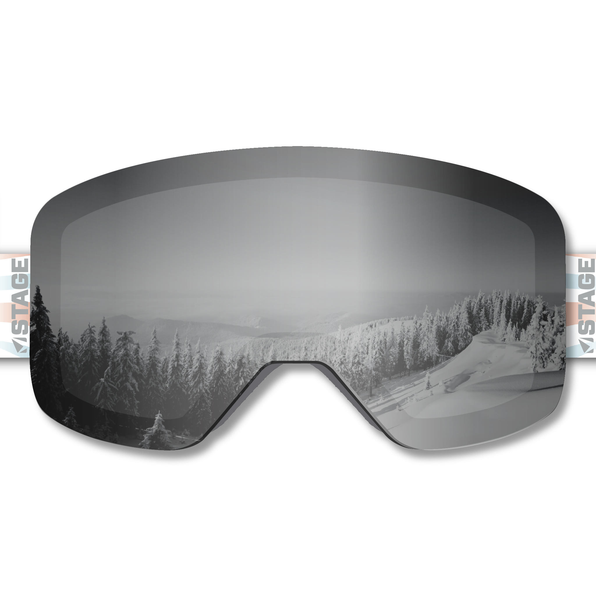 Maine Adaptive Frameless Prop Ski Goggle - Mirror Chrome Smoke Lens