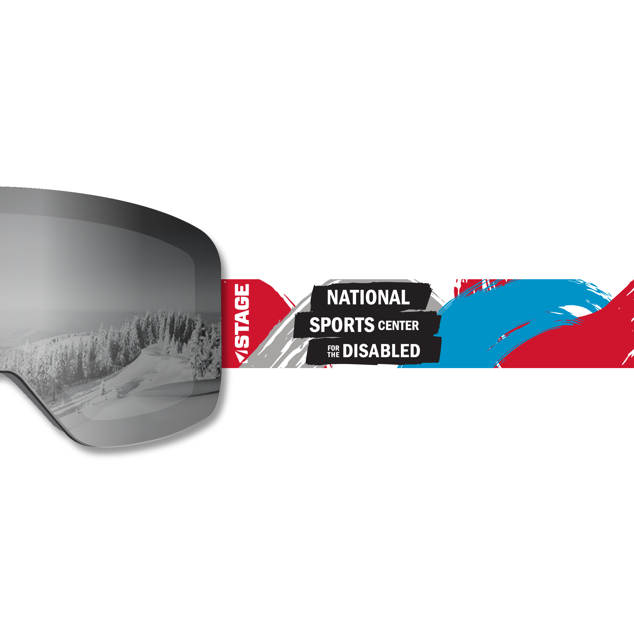 NSCD Frameless Prop Ski Goggle - Mirror Chrome Smoke Lens