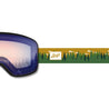 The STAGE Prop Black Ski Goggle with Detector Lens and Fall Timber Line goggle strap.