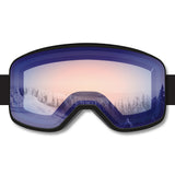 Prop Ski Goggle - Black Frame - Detector Revo Lens - Adult Universal