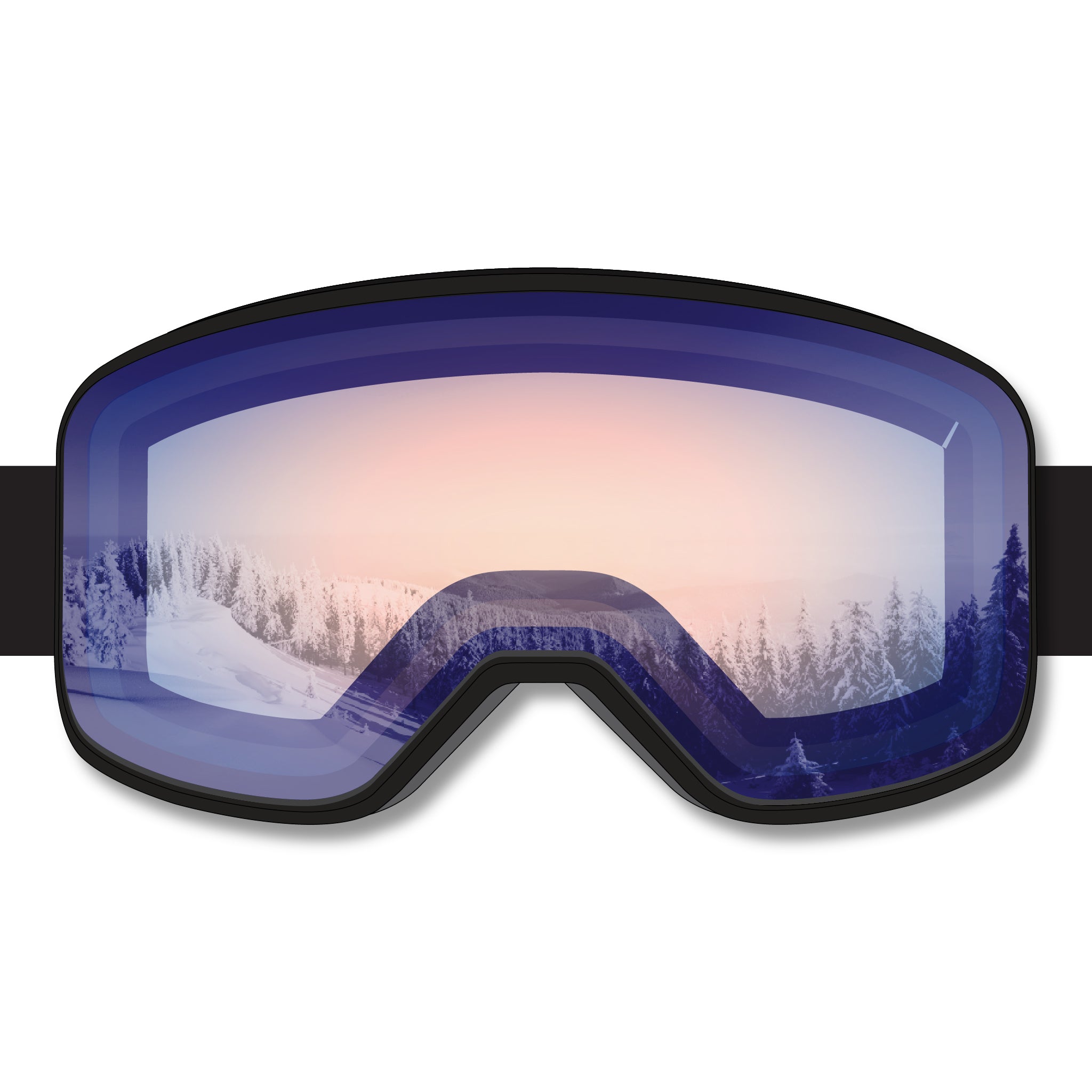 Prop Ski Goggle - Black Frame - Detector Revo Lens