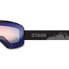 The STAGE Prop Black Ski Goggle with Detector Revo Lens and Mountain Silhouette