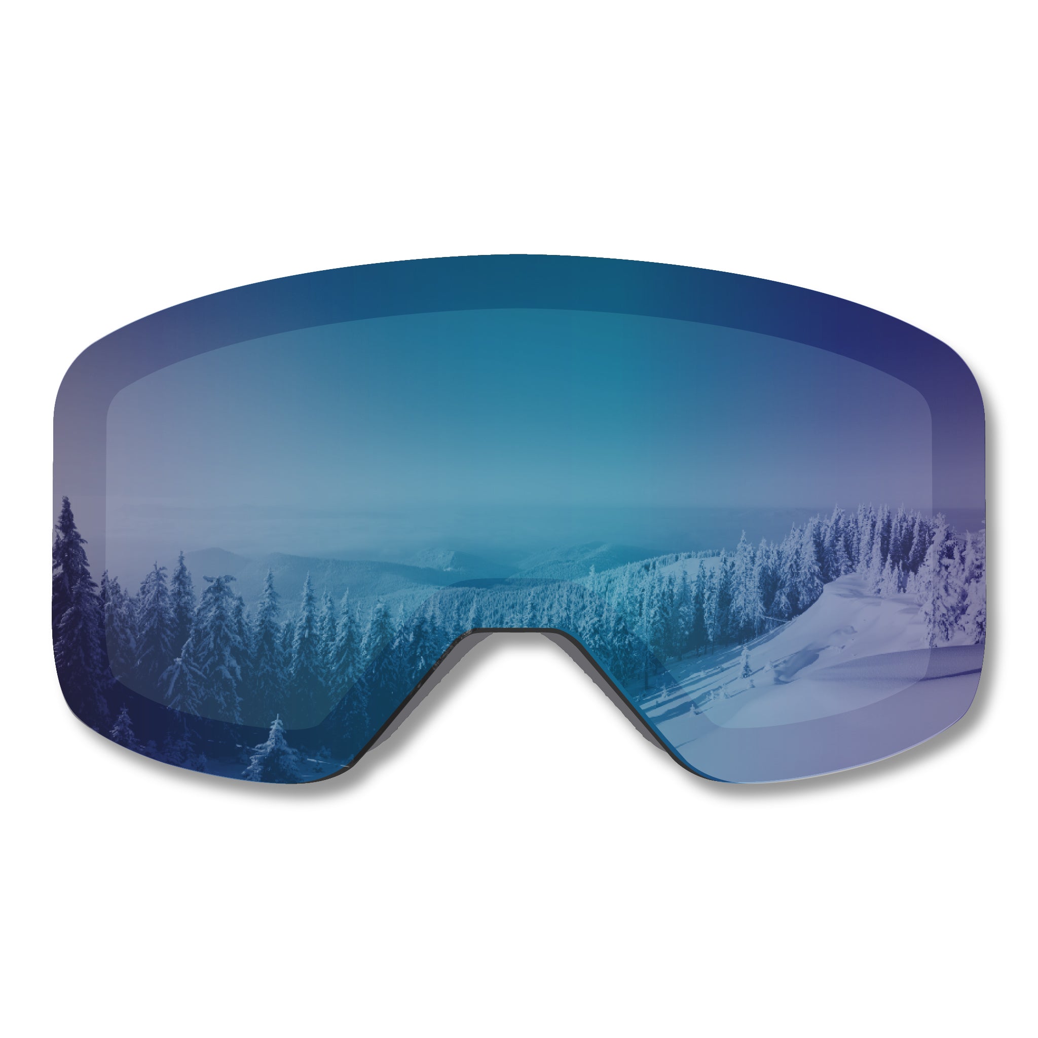 Product shot of the STAGE Propnetic Violet Revo Lens for the STAGE Propnetic Magnetic Ski Goggle.