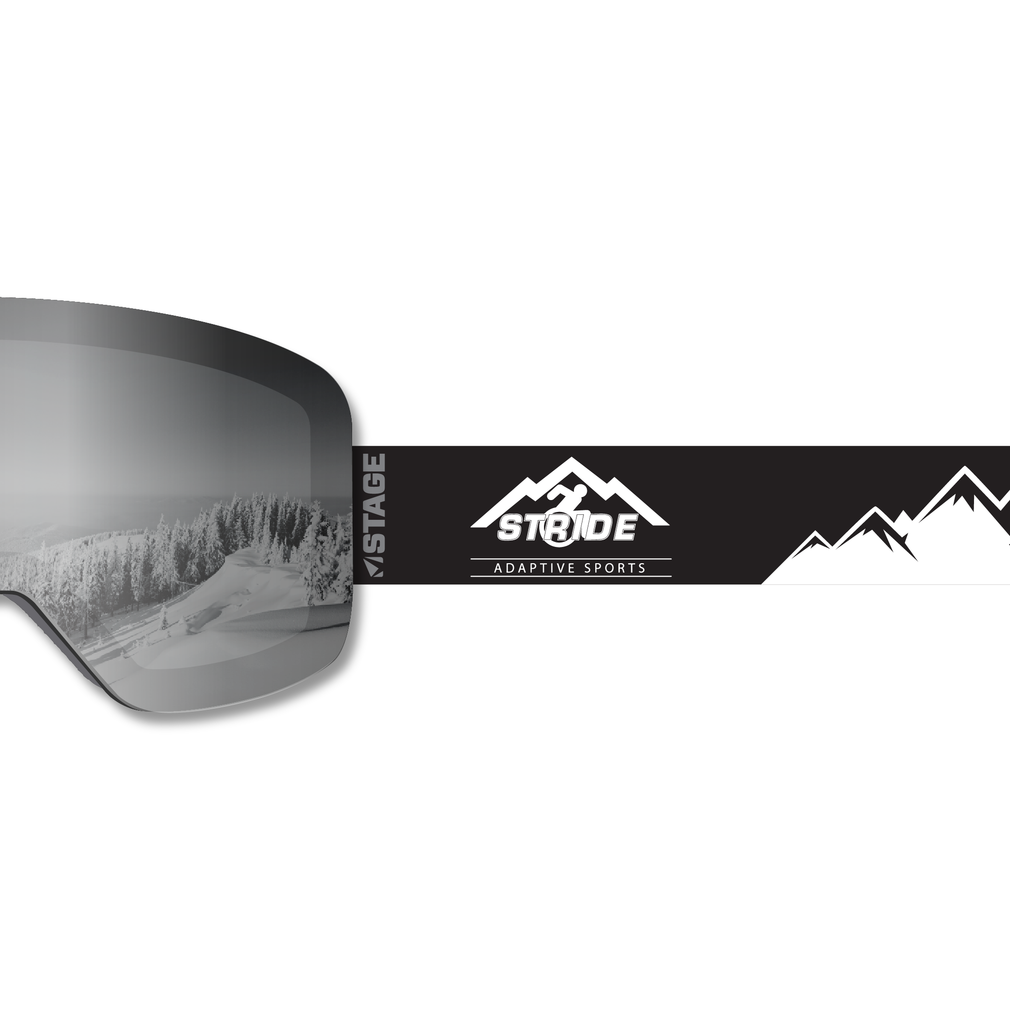 STRIDE Frameless Prop Ski Goggle - Mirror Chrome Smoke Lens