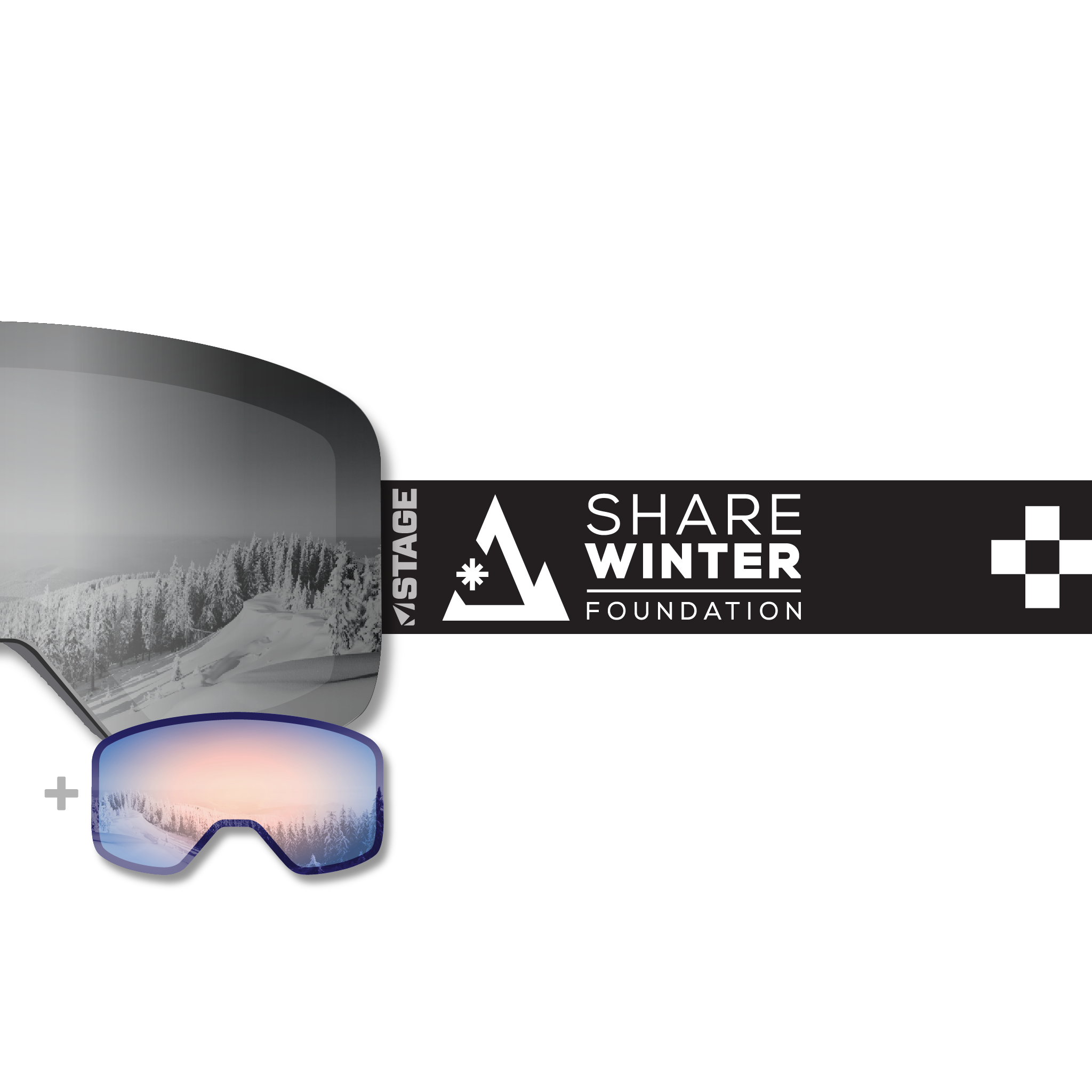 Share Winter Foundation Propnetic - Magnetic Ski Goggle + Bonus Lens
