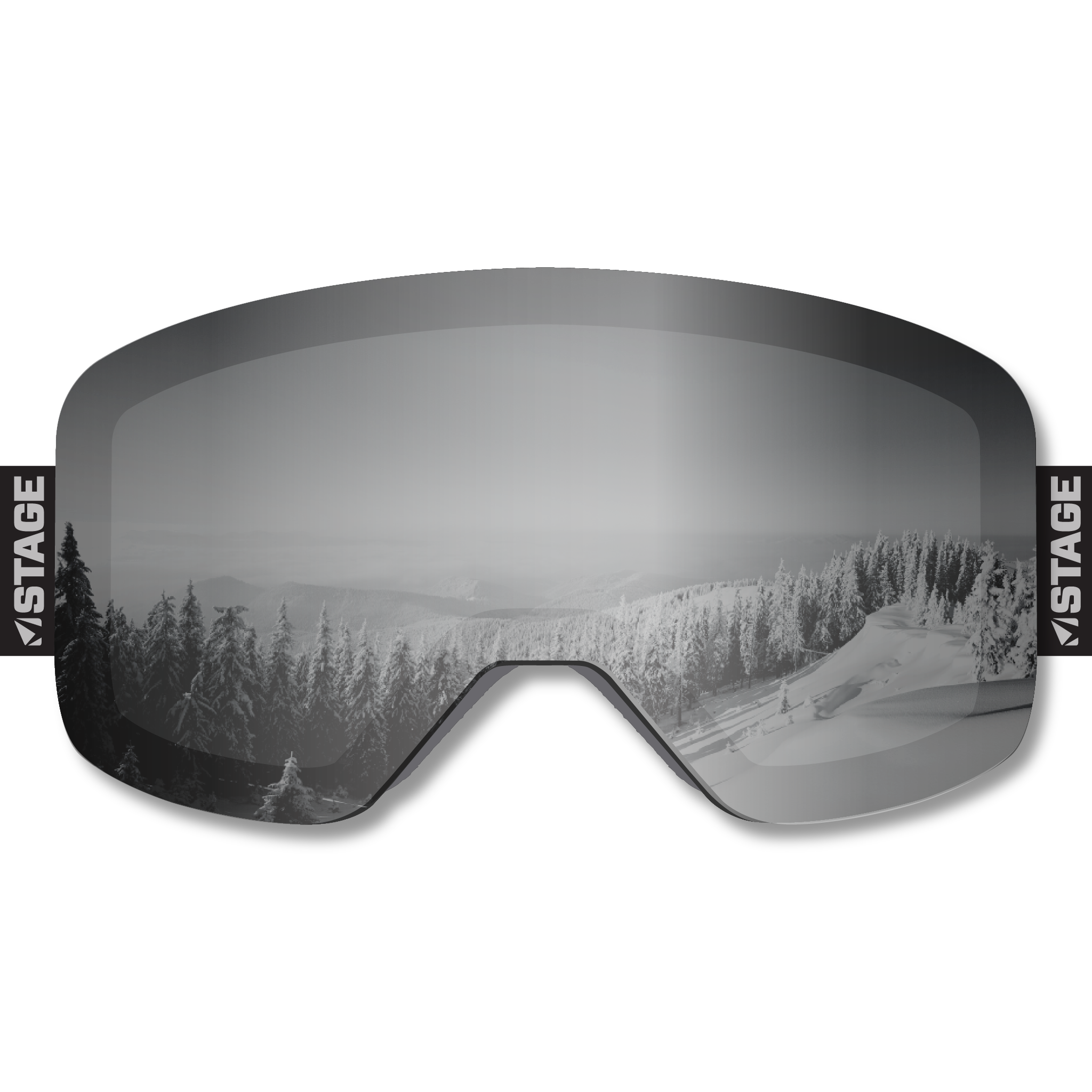 Share Winter Foundation Frameless Prop Ski Goggle - Mirror Chrome Smoke Lens