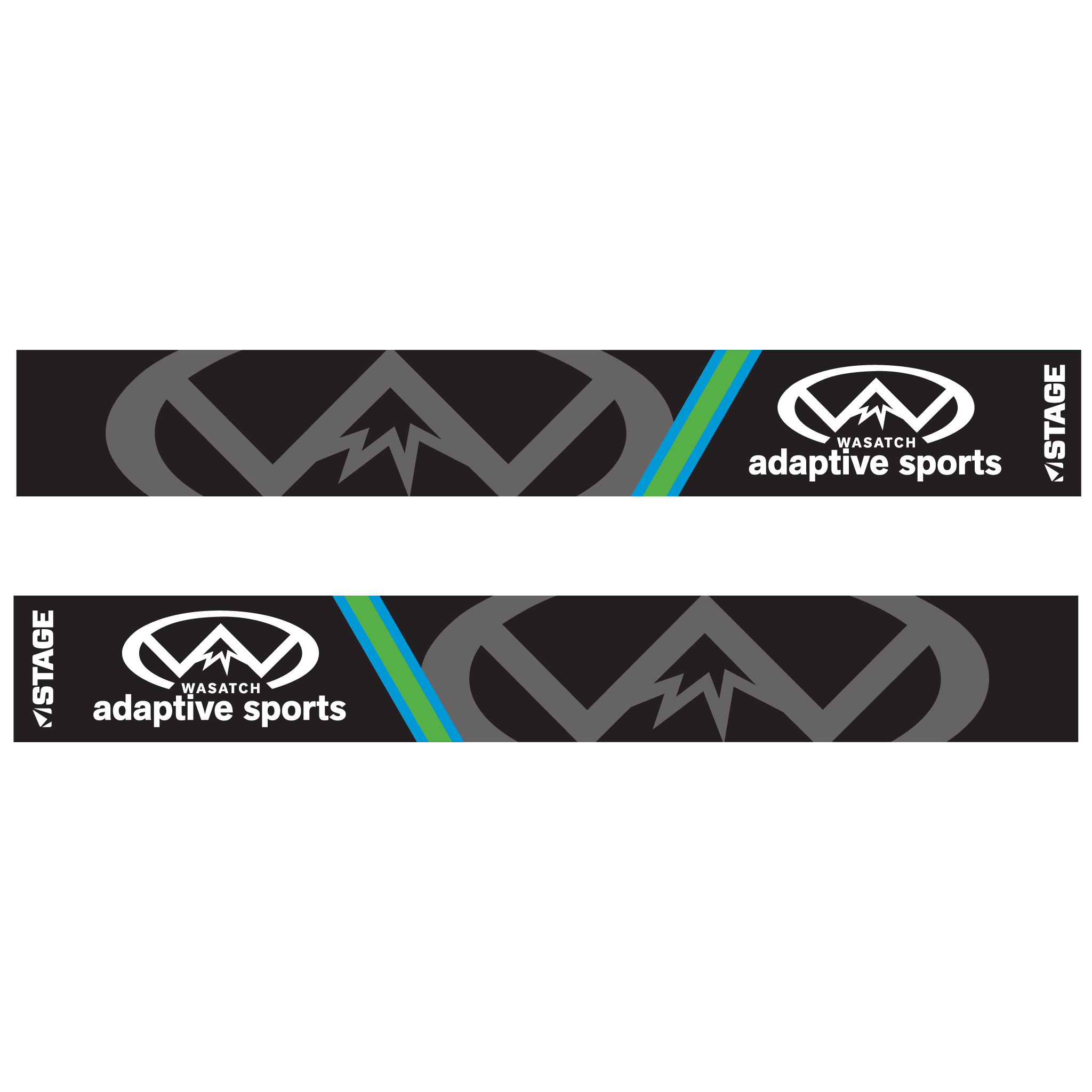 Wasatch Adaptive Sports [black strap] Frameless Prop Ski Goggle - Mirror Chrome Smoke Lens