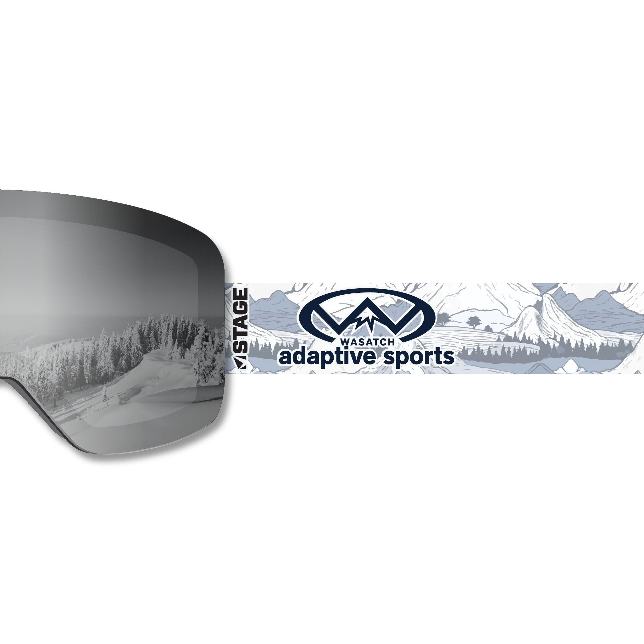 Wasatch Adaptive Sports Frameless Prop Ski Goggle - Mirror Chrome Smoke Lens