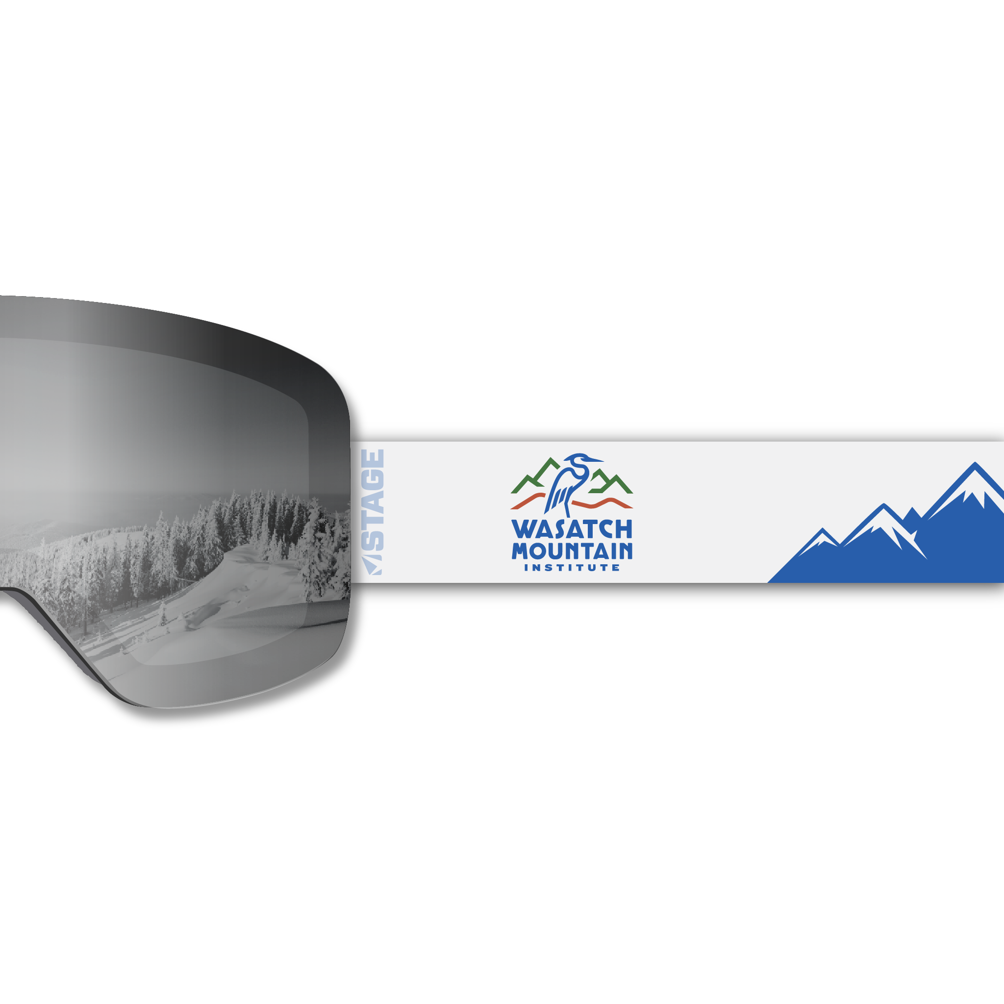 Wasatch Mountain Institute Frameless Prop Ski Goggle - Mirror Chrome Smoke Lens