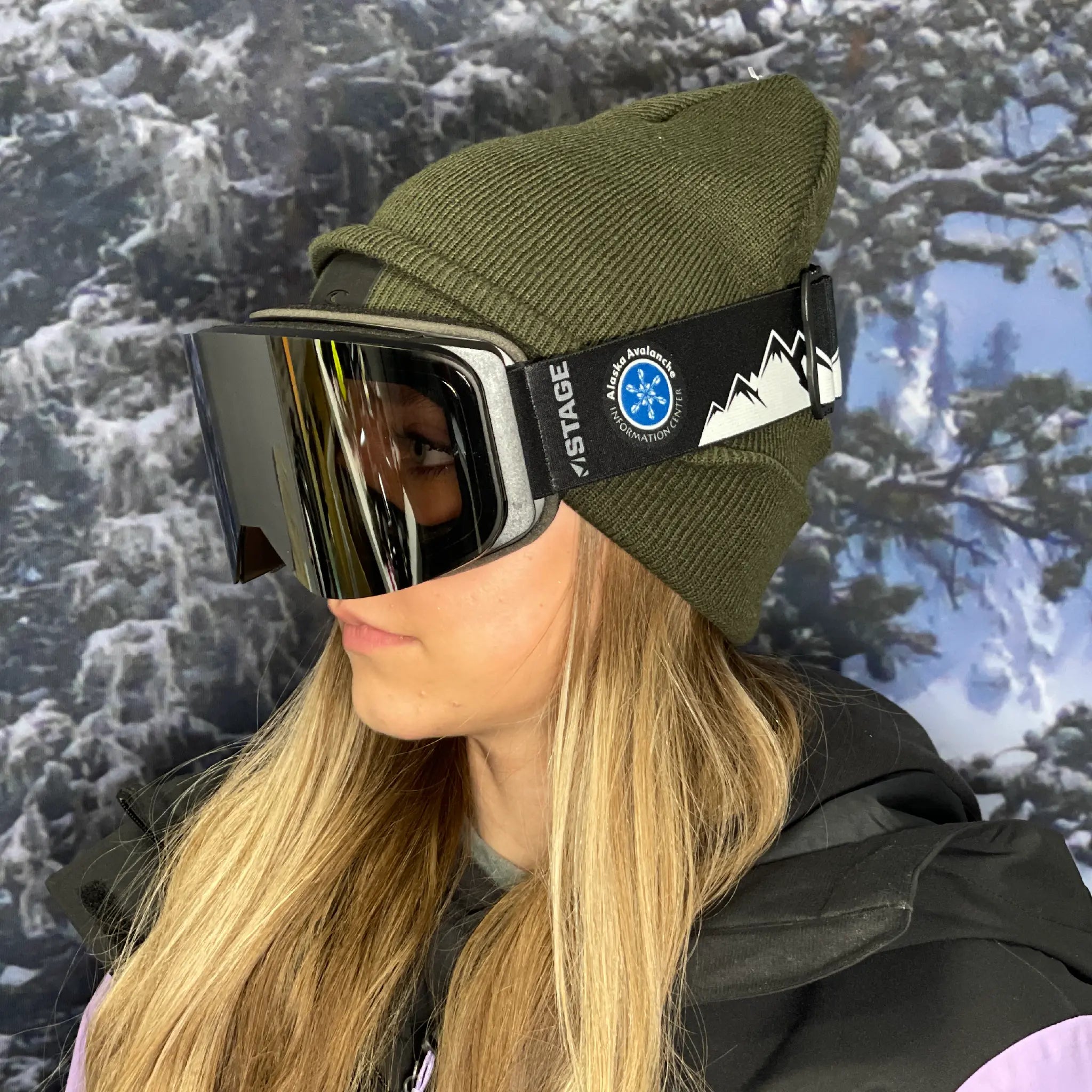 Frameless Prop Ski Goggle - Mirror Chrome Smoke Lens