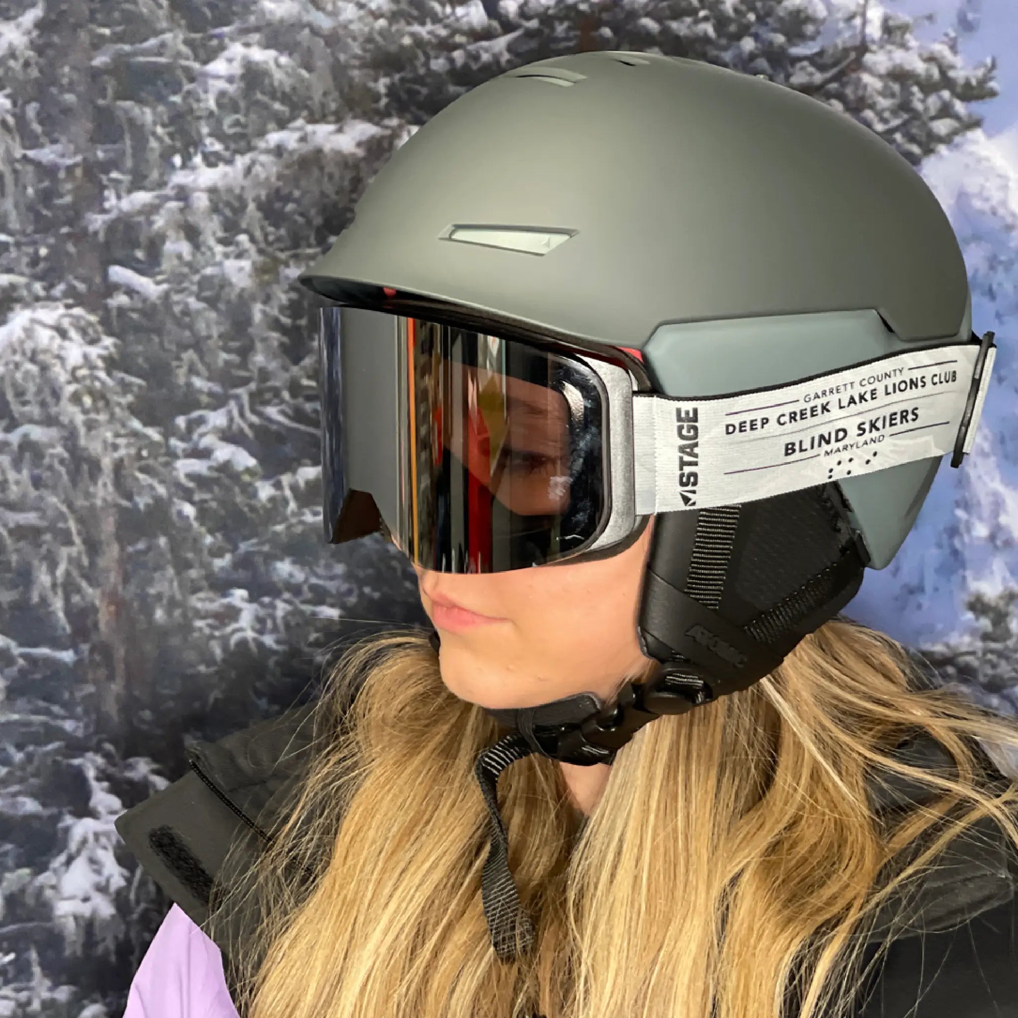 Frameless Prop Ski Goggle - Mirror Chrome Smoke Lens