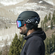 Prop Ski Goggle - Black Frame - Detector Revo Lens - Adult Universal