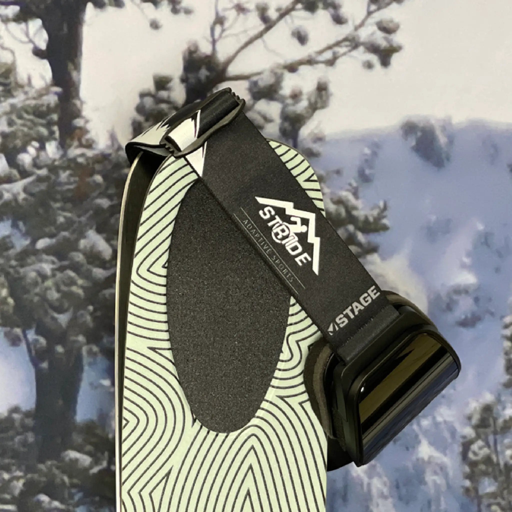 Prop Ski Goggle - Black Frame - Mirror Chrome Smoke Lens - Adult Universal