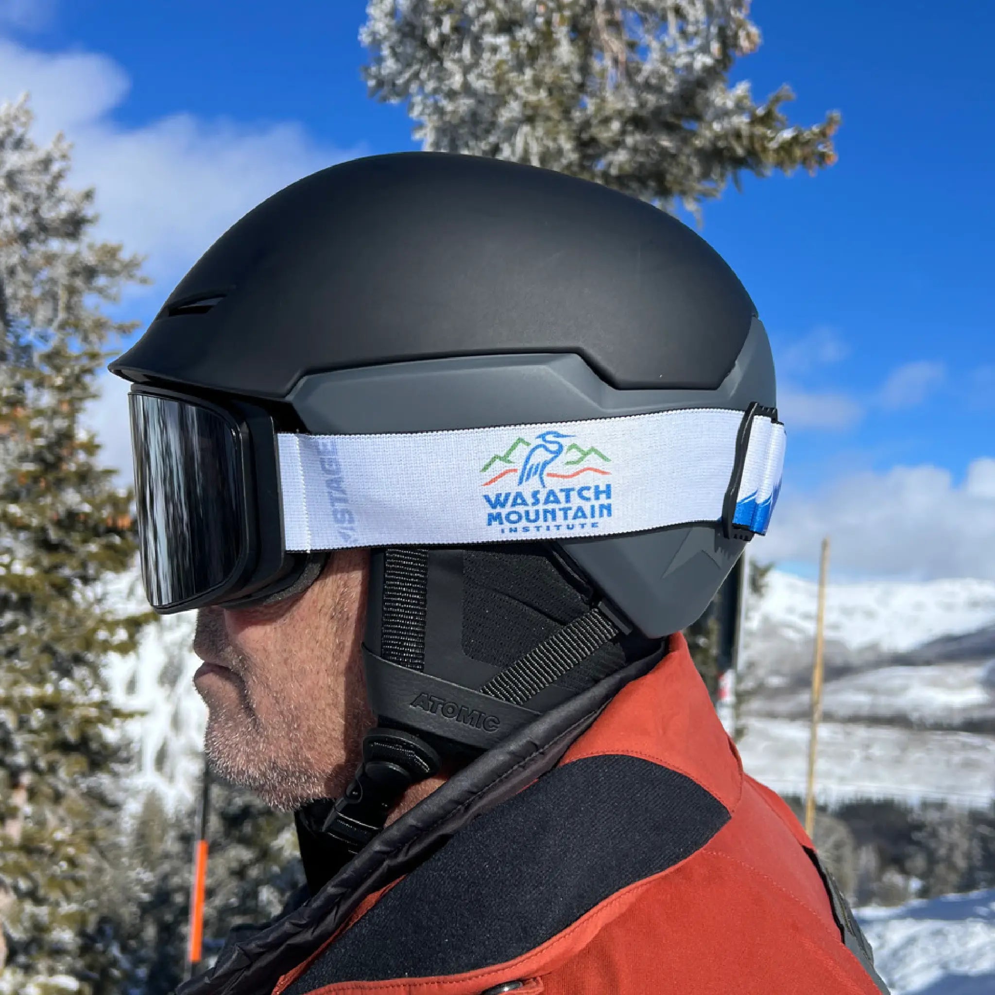 Prop Ski Goggle - Black Frame - Mirror Chrome Smoke Lens - Adult Universal