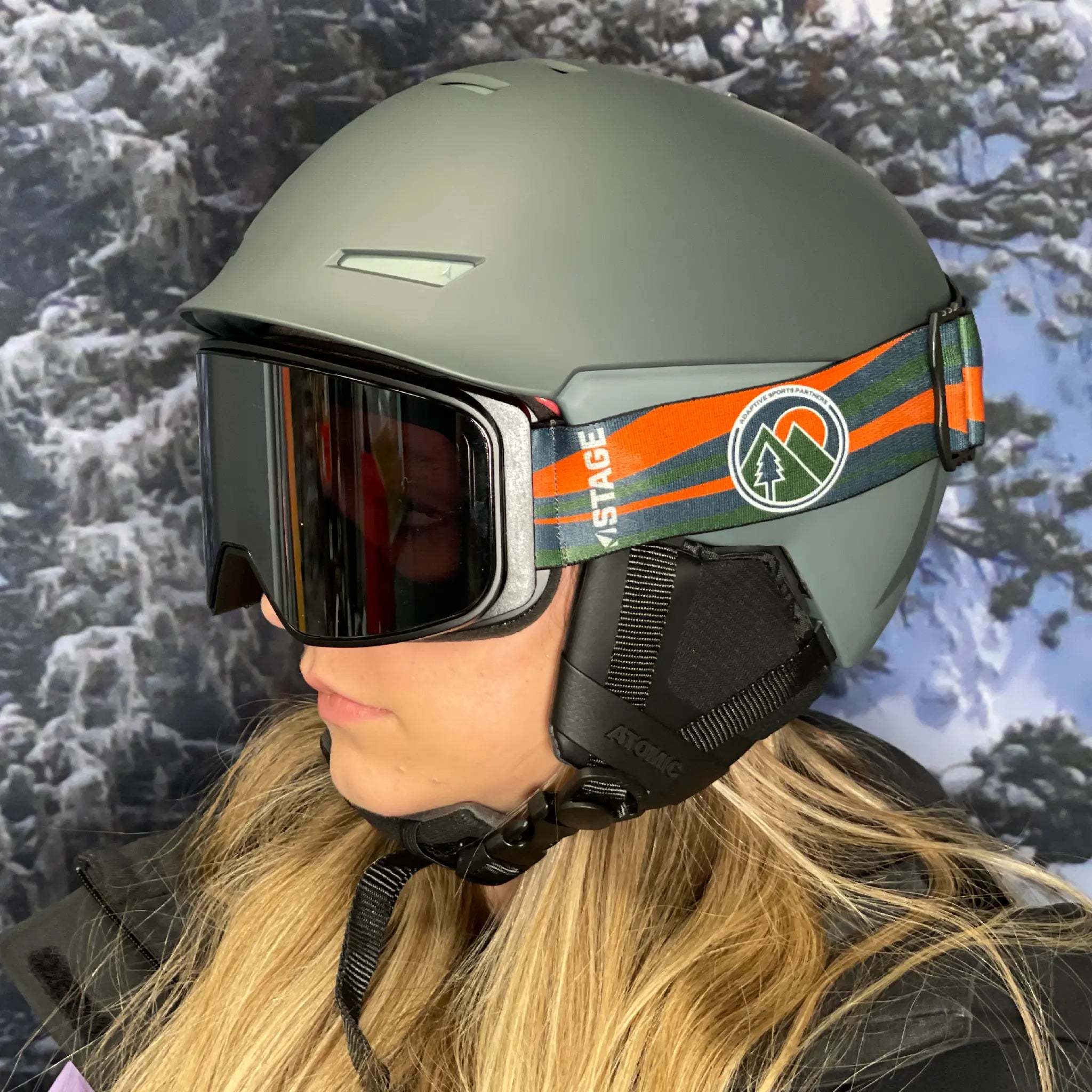 Prop Ski Goggle - Black Frame - Mirror Chrome Smoke Lens - Adult Universal