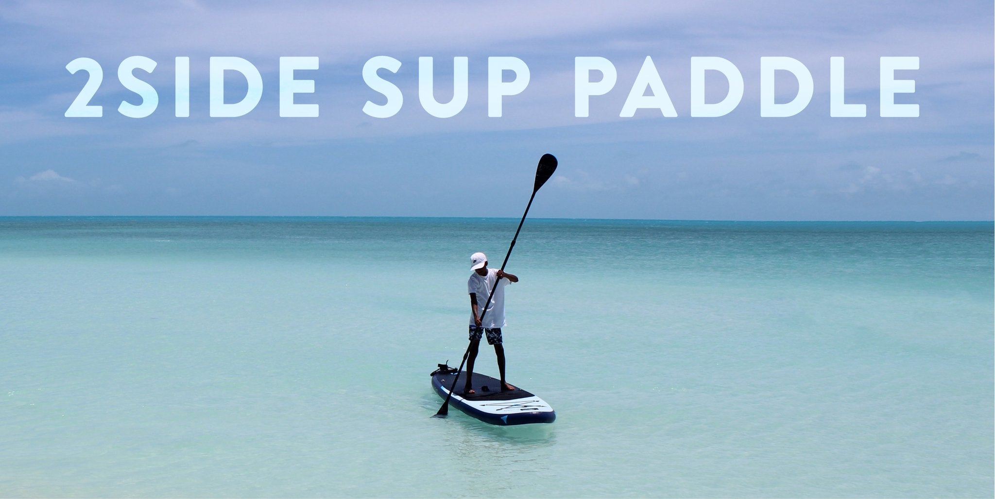 2SIDE Double-Sided Paddleboard Paddle - 60% Carbon Fiber w/ PP+F Blades - SUP Paddle