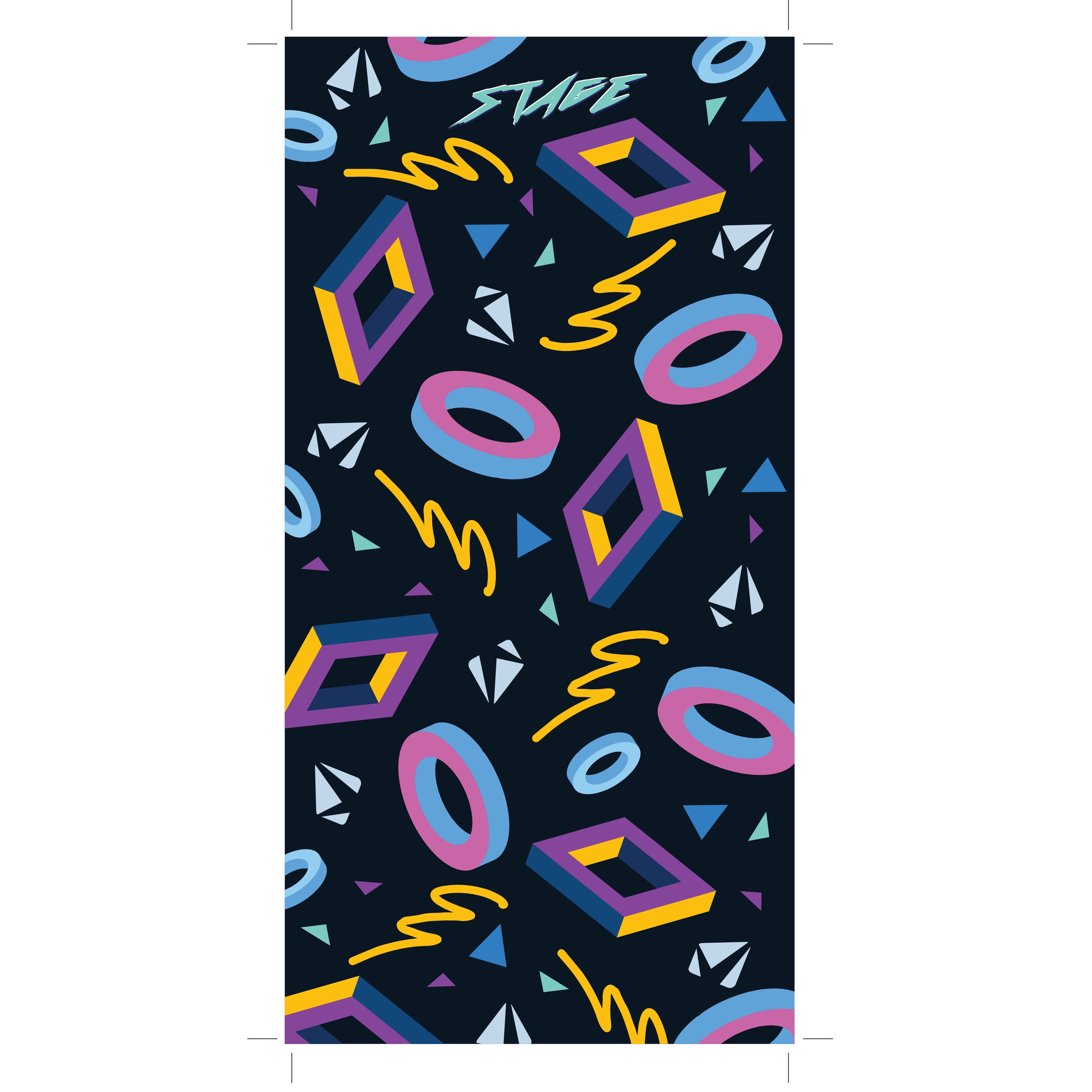 Face Tube - 80s Arcade Black - Single Layer