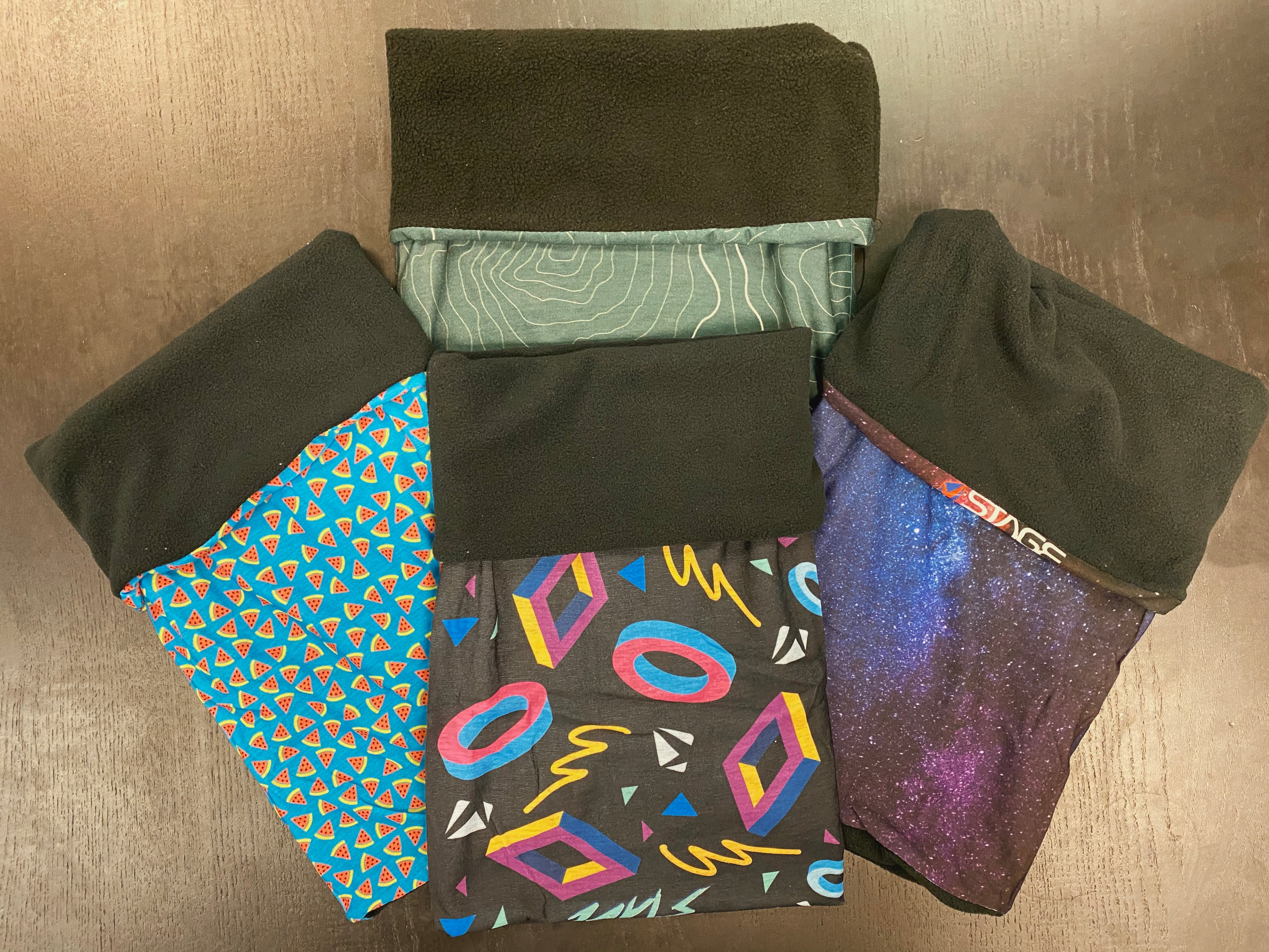 Jr. Fleece Face Tube - 80's Arcade Black - Jr. Small (Ages 4-7)