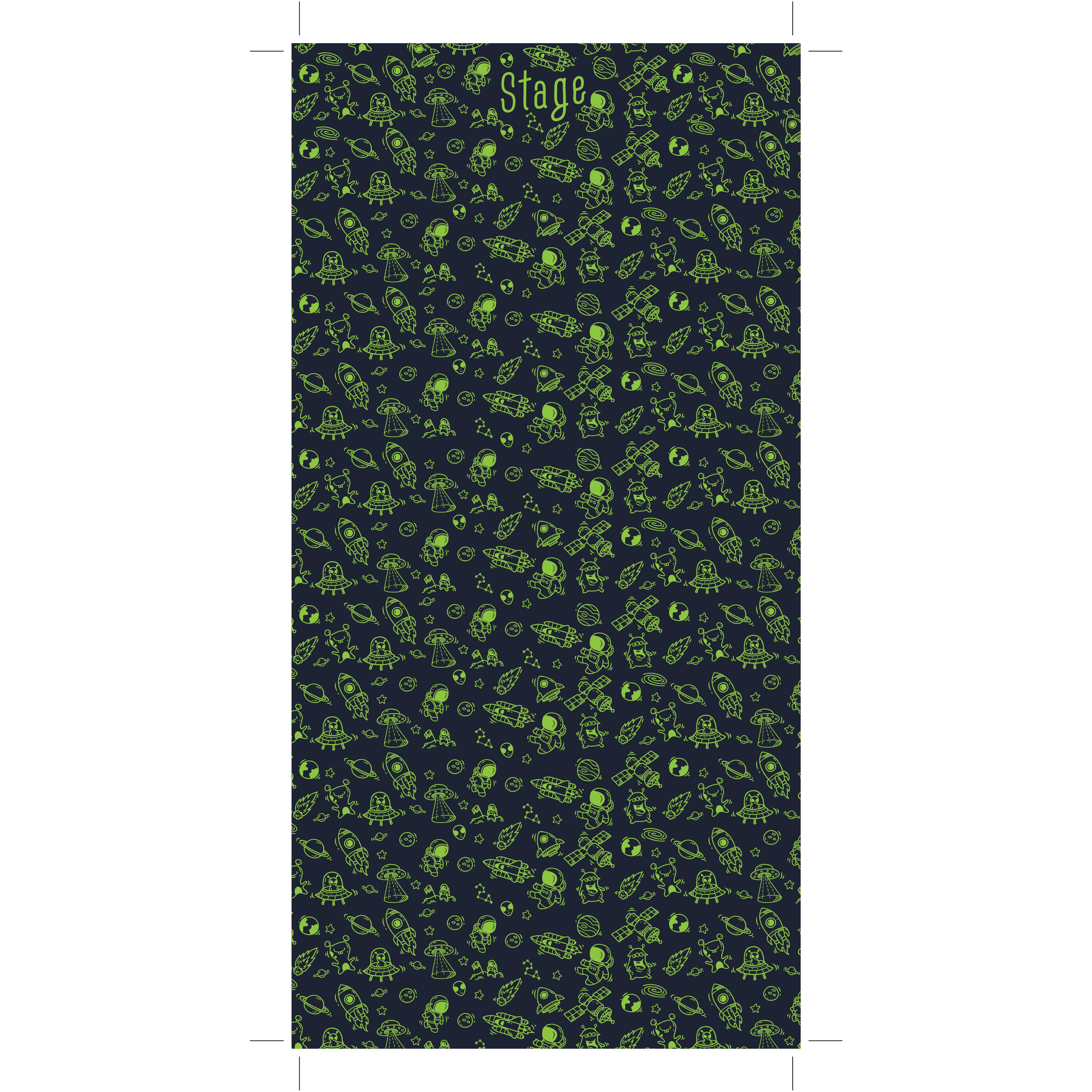 Jr. Face Tube - Neon Invader - Single Layer