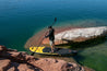 The STAGE 2SIDE Double-Sided Paddle Board Paddle with the STAGE S10 Expedition 10'6" Inflatable Stand-Up Paddleboard being used in Sand Hollow Reservoir in Utah