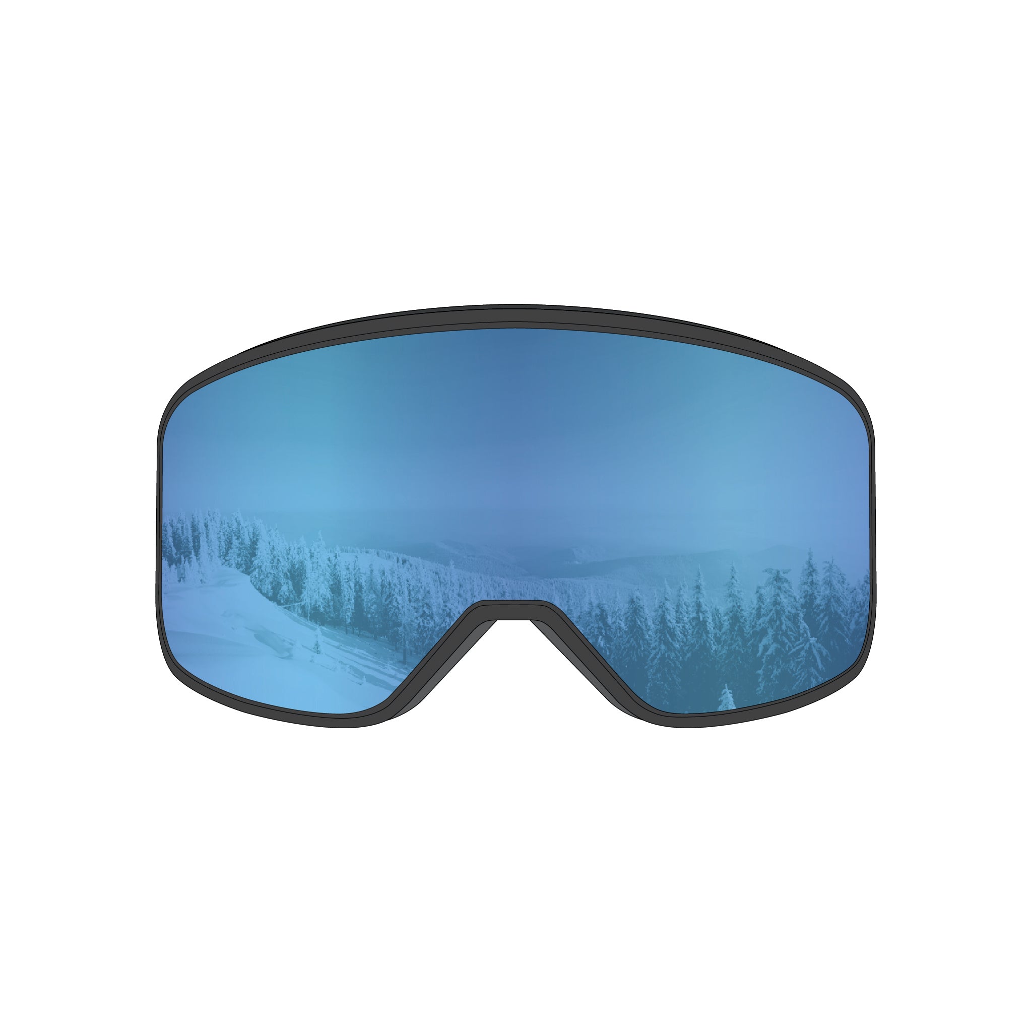 STAGE Prop Ski Goggle - Blue Revo Lens & Black Frame