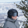 STAGE Propnetic, magnetic ski goggle features two lenses, a Chrome Mirror Smoke lens for Sunny Days, and our best-selling goggle lens: the Detector, for Cloudy / stormy ski days.