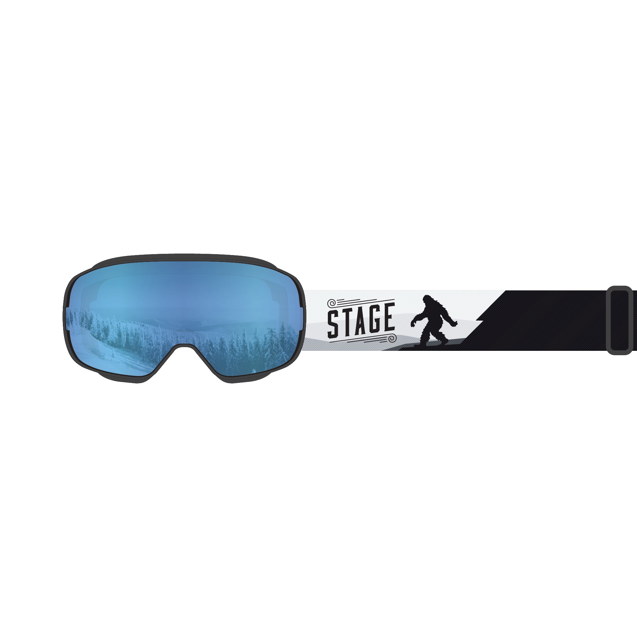 Replay - Adult Small Ski Goggle (OTG) - Black Camo | Blue Revo