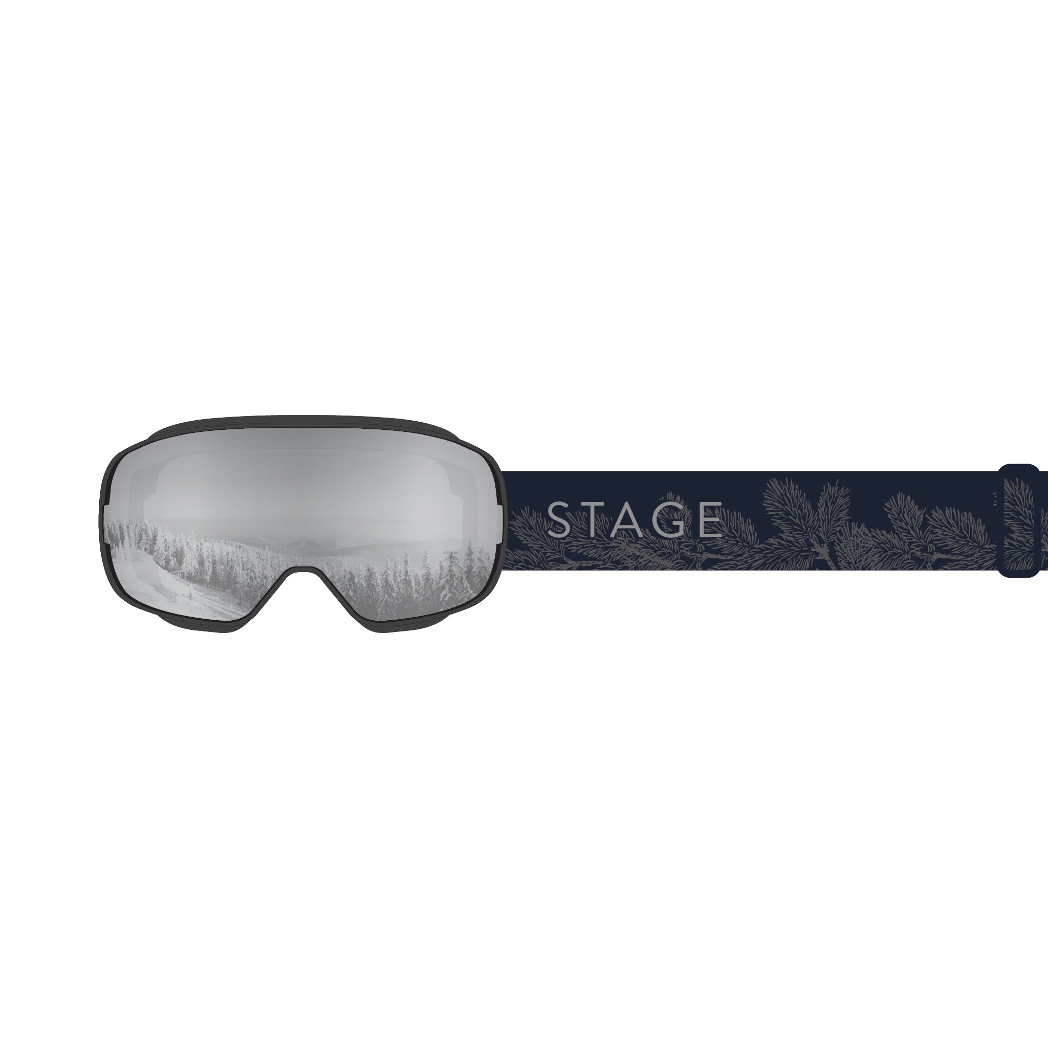 STAGE Stunt Ski Goggle - Black - Interchangeable Lens and Strap
