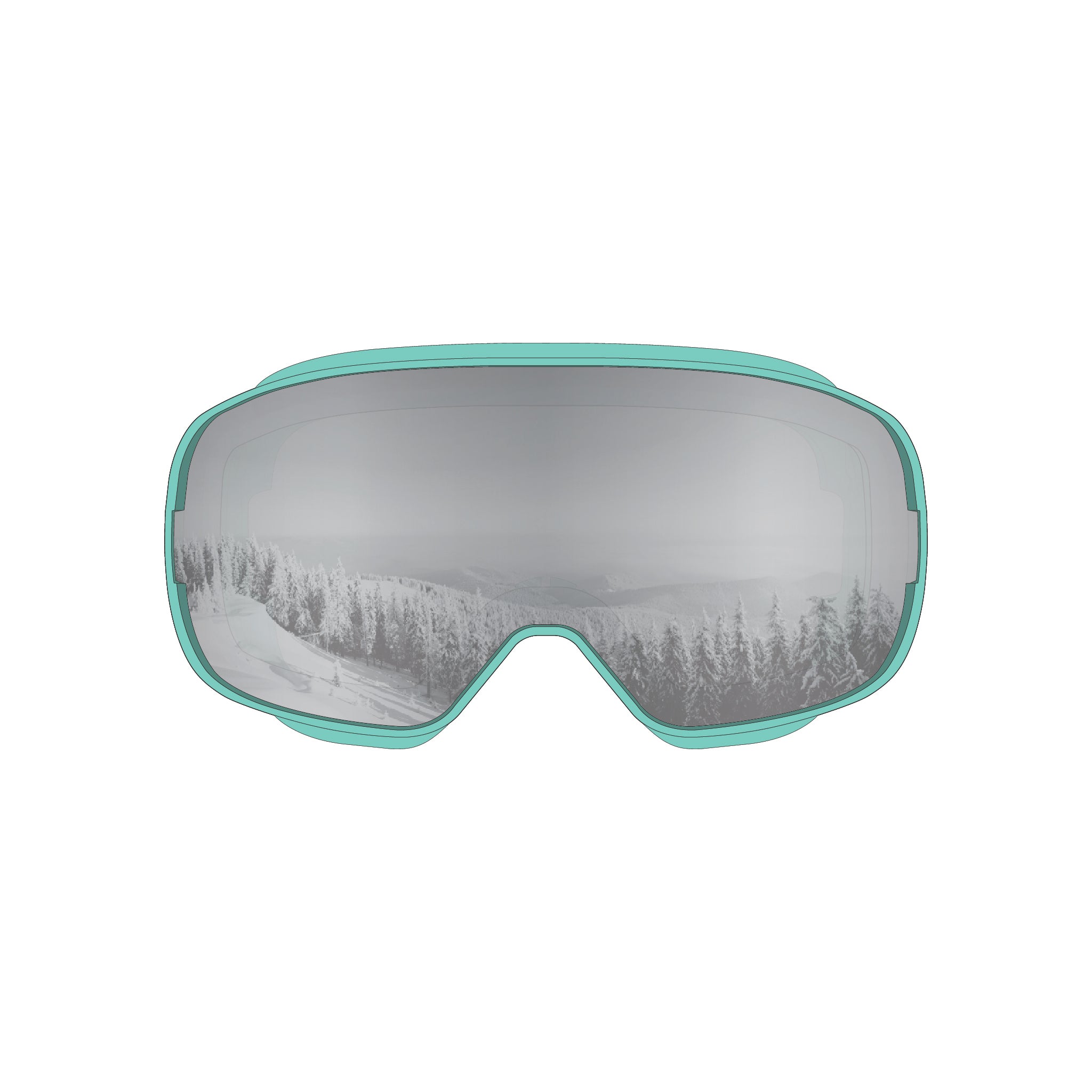 Replay - Adult Small Ski Goggle (OTG) - Black Camo | Blue Revo