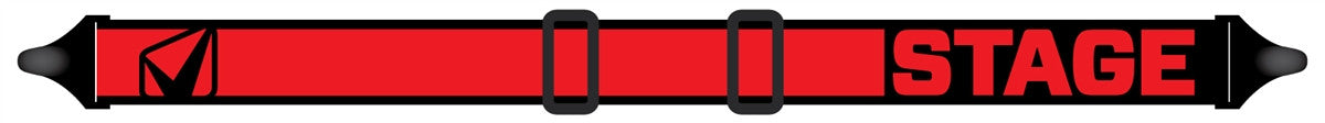STAGE Red on Black Strap - Stunt Goggle Strap