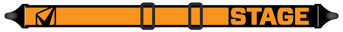 STAGE Orange on Black Strap - Stunt Goggle Strap