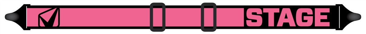 STAGE Pink on Black Strap - Stunt Goggle Strap