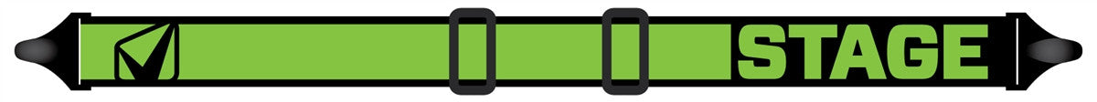 STAGE Green on Black Strap - Stunt Goggle Strap