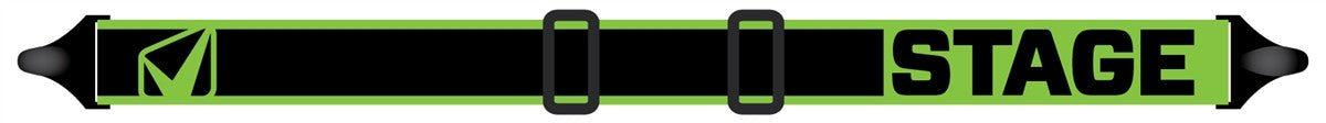 STAGE Black on Green Strap - Stunt Goggle Strap