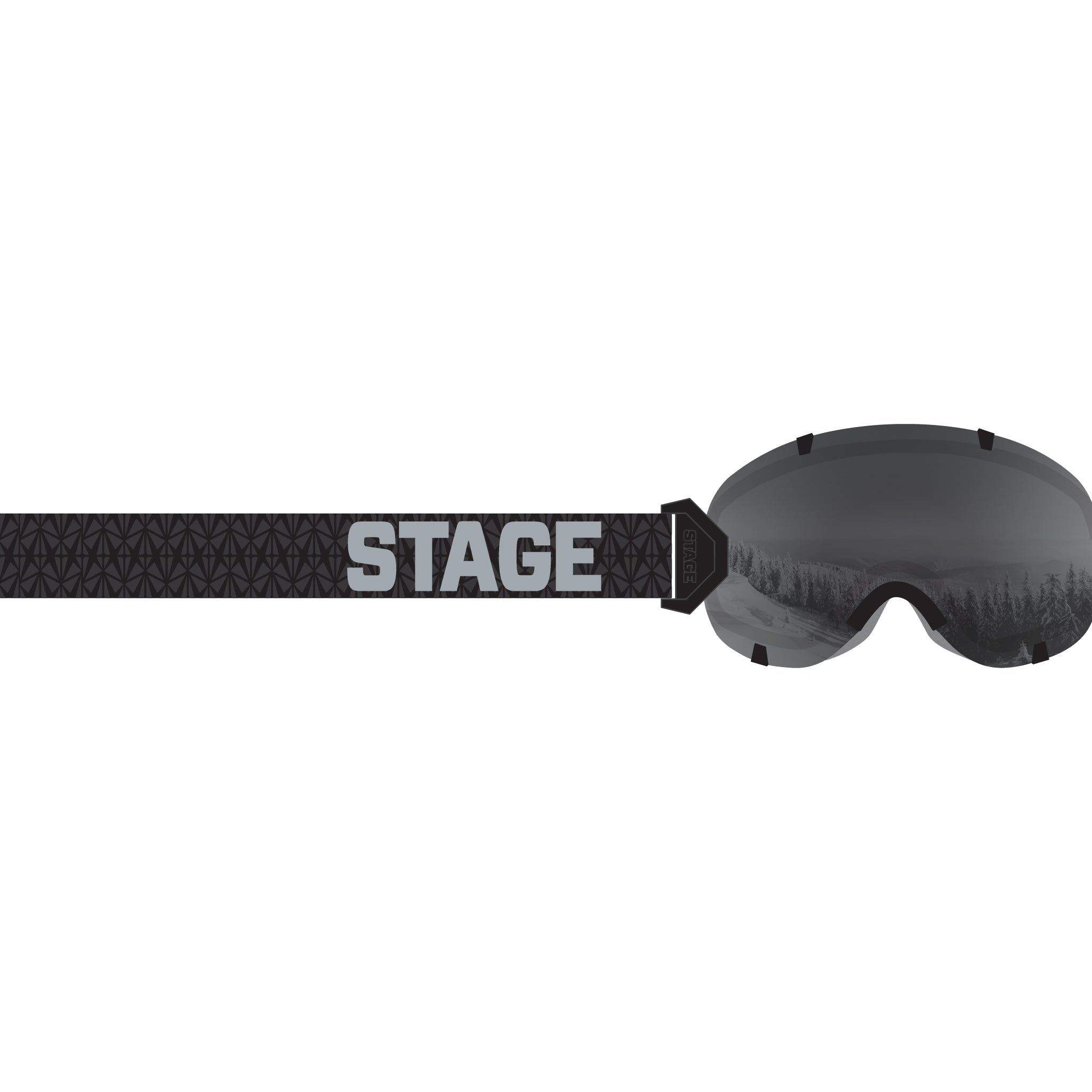 STAGE Stunt Ski Strap Lens and - Goggle - Interchangeable Black