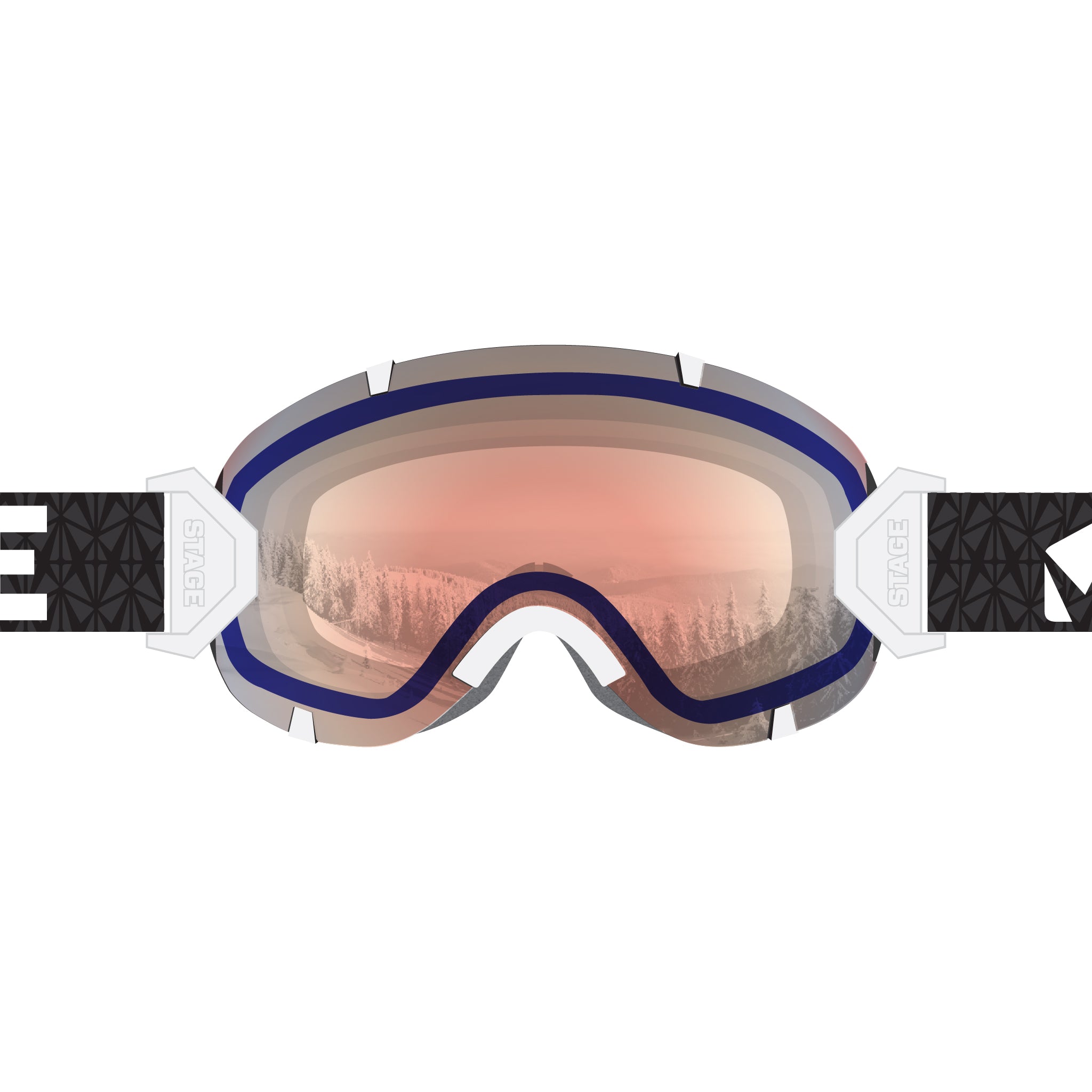 Stunt White - Adult Ski Goggle