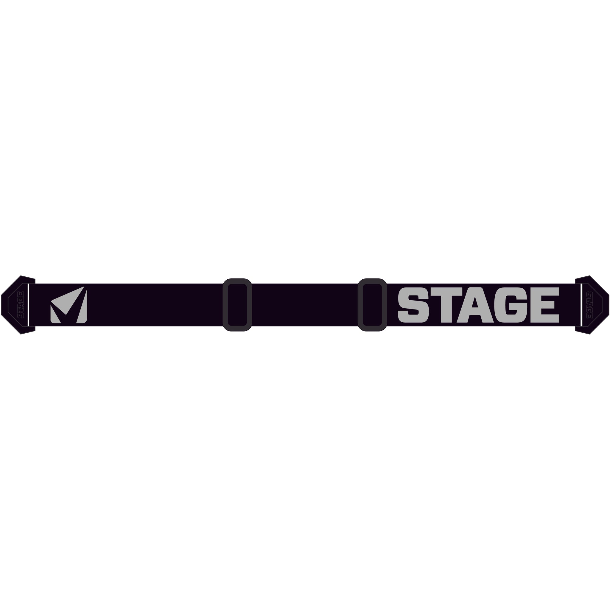 STAGE Black & Grey w/ Black Clip Strap - Stunt Goggle Strap