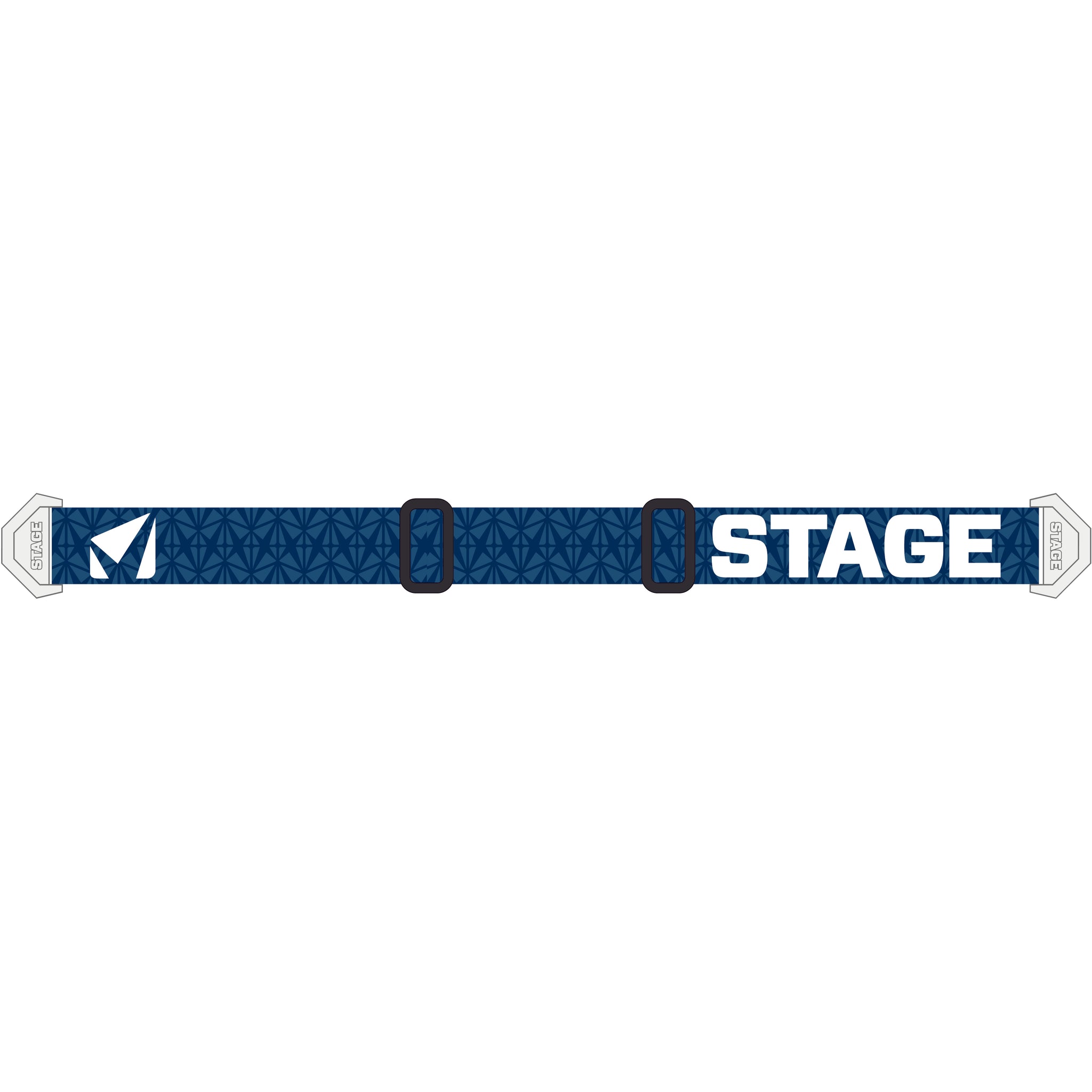STAGE Blue & White Repeat Strap - Stunt Goggle Strap