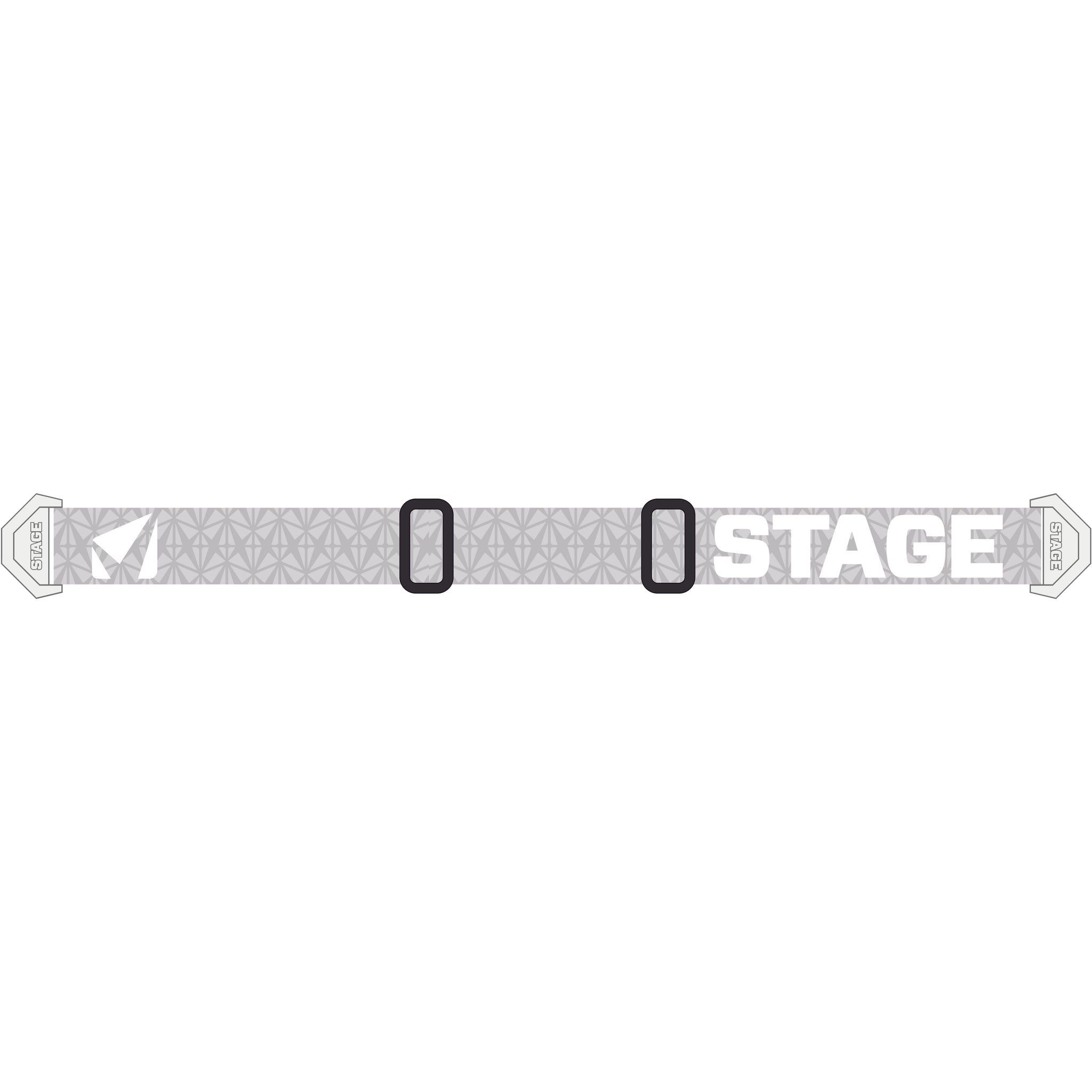 STAGE White & Grey Repeat Strap - Stunt Goggle Strap