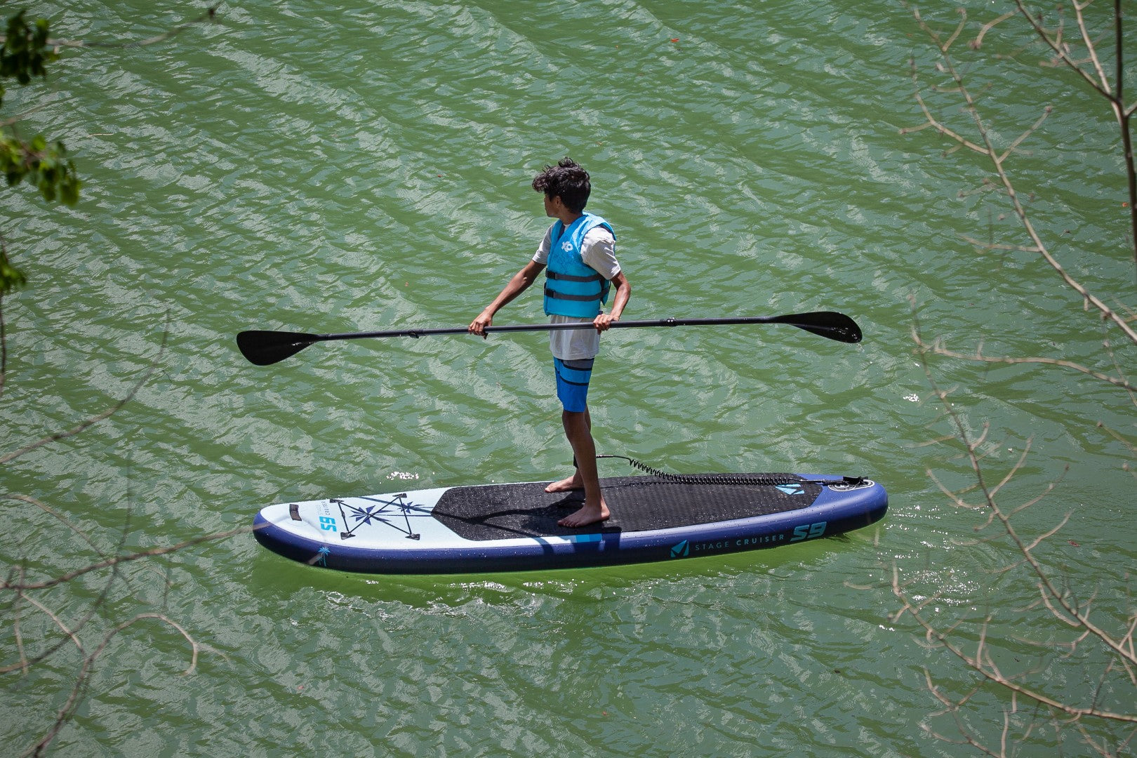 2SIDE Double-Sided Paddleboard Paddle - 100% Carbon Fiber w/ PP+F Blades - SUP Paddle